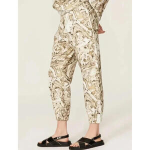 Bassike Marble Swirl Print Sweatpant Joggers, SZ Xl,  $254 Retail, Pre-Owned